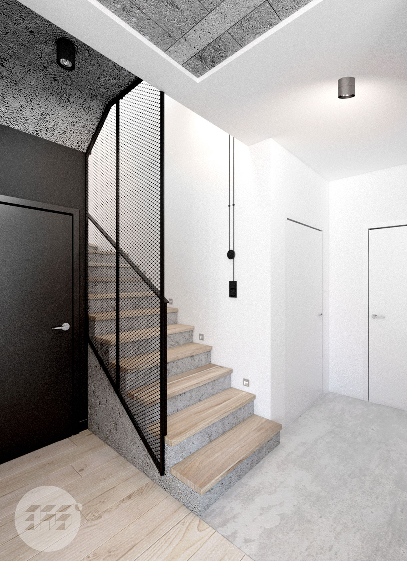 Projekt wnętrza pod Poznaniem - minimalizm - loft - industrial (5)